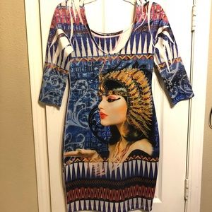 Graphic bodycon dress